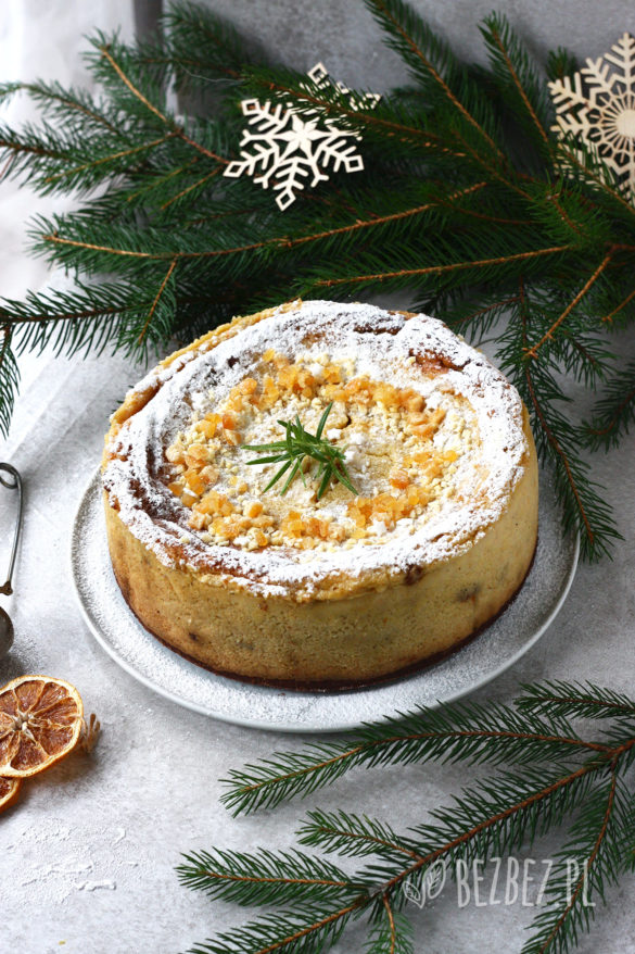 Pomarańczowy sernik jaglany bez glutenu i nabiału