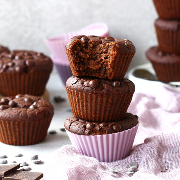 Bezglutenowe muffinki czekoladowe bez jajek i nabiału